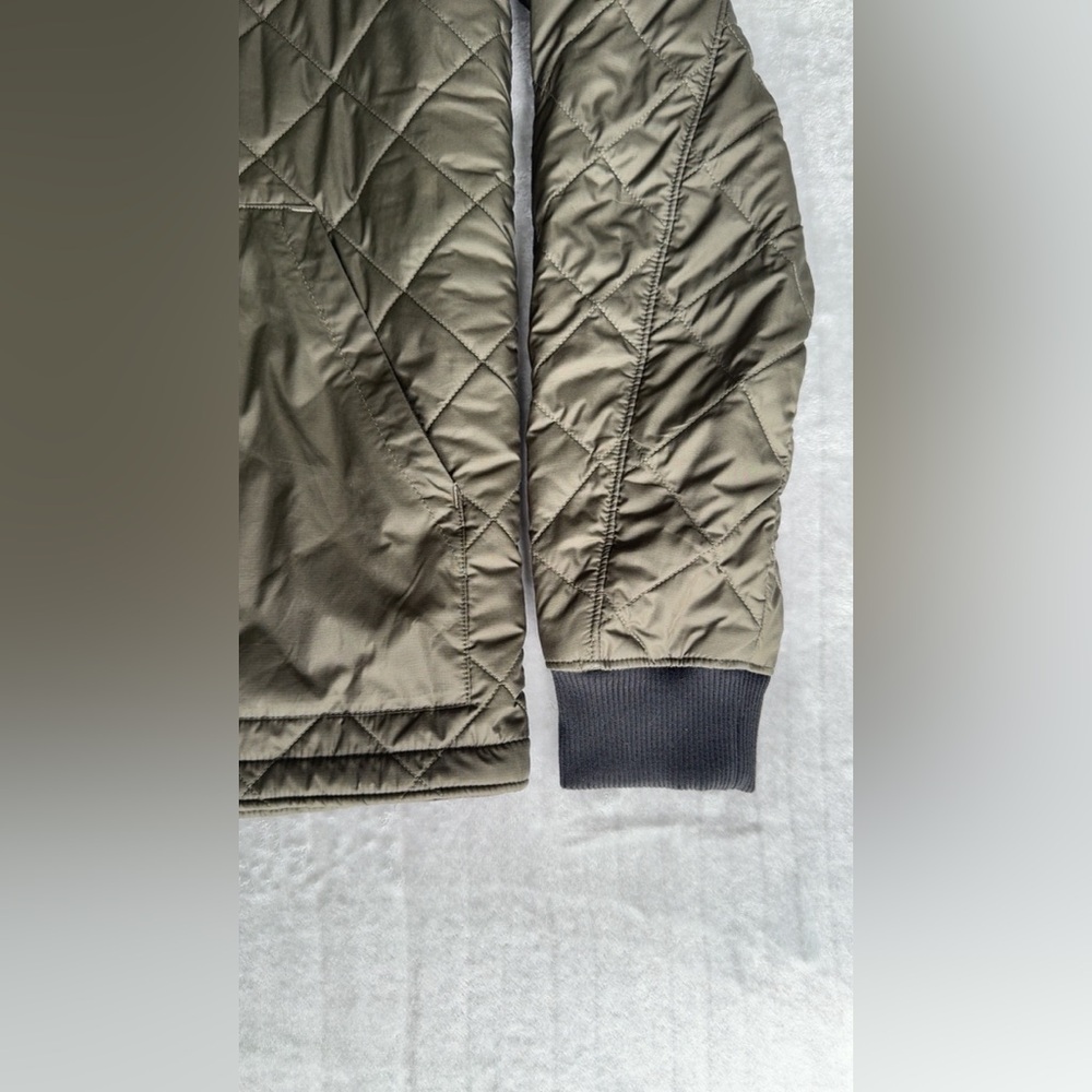 Men's North Face Quilted Jacket - Olive Green